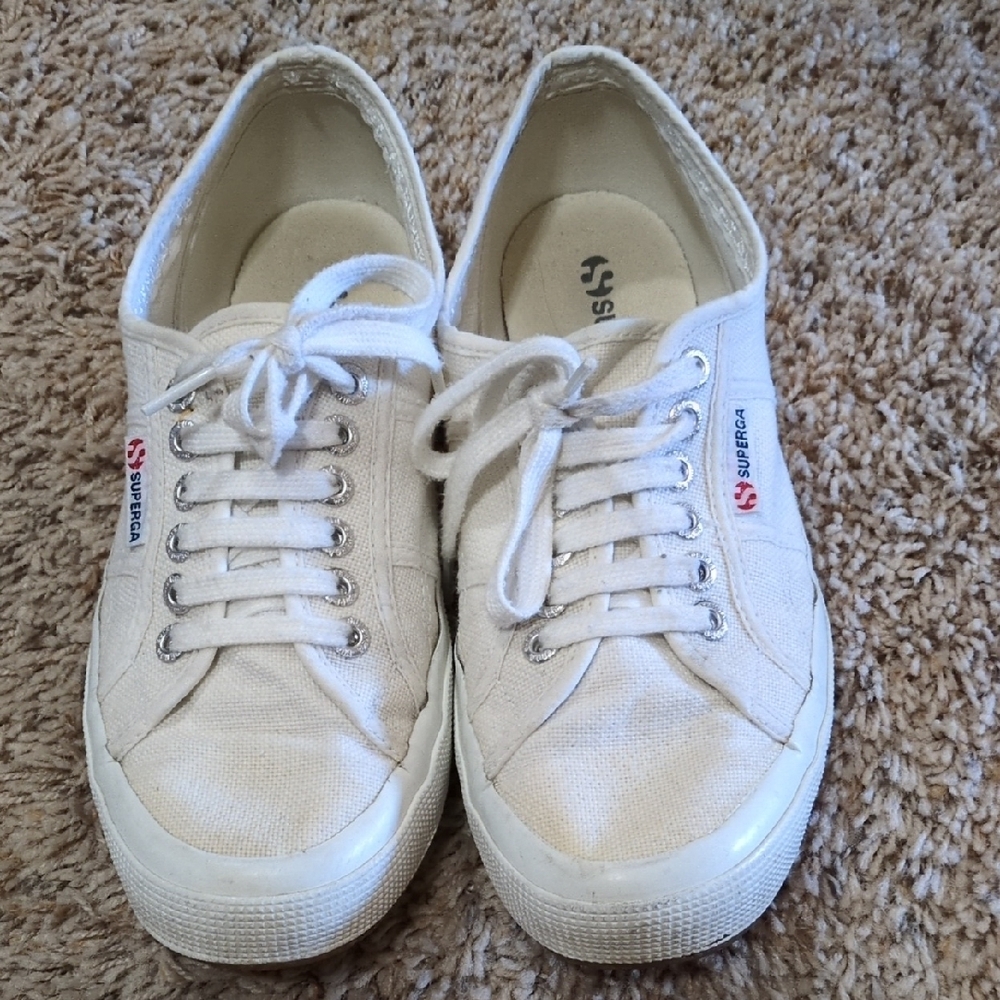 Superga White Canvas Sneakers